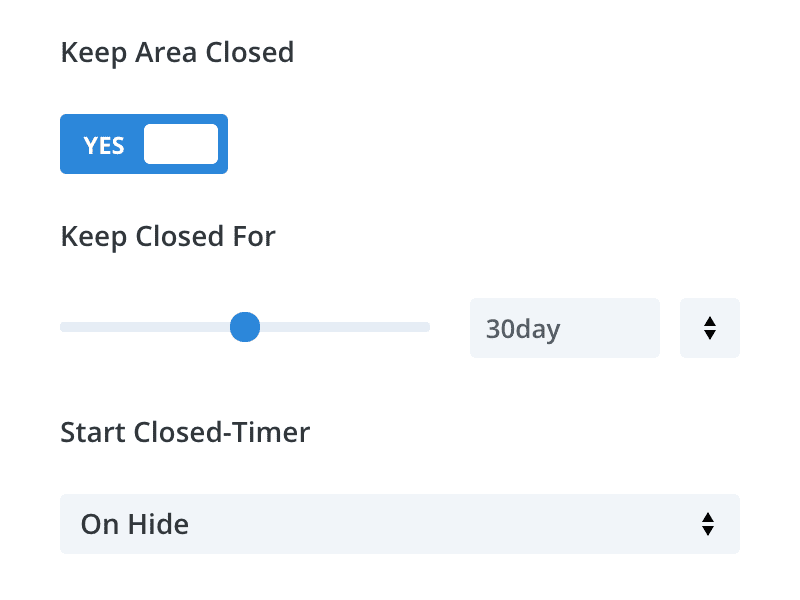 Divi Areas Pro Keep Closed Options