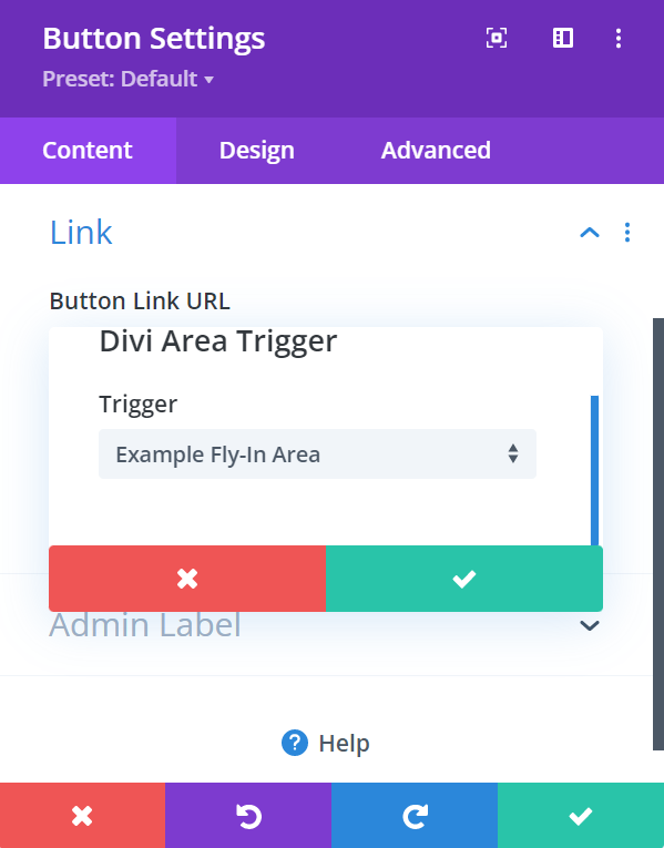 Divi Areas Pro mobile opt-in trigger settings