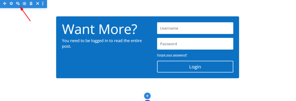 Setting conditional inline content login form