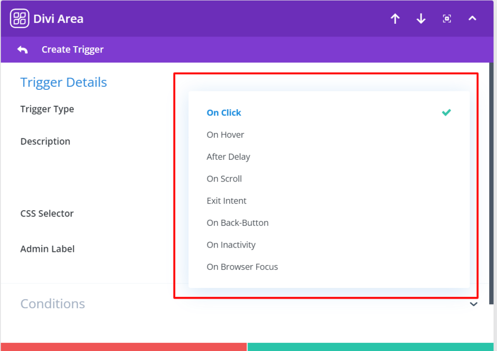 Determining popup frequency and trigger with Divi Areas Pro