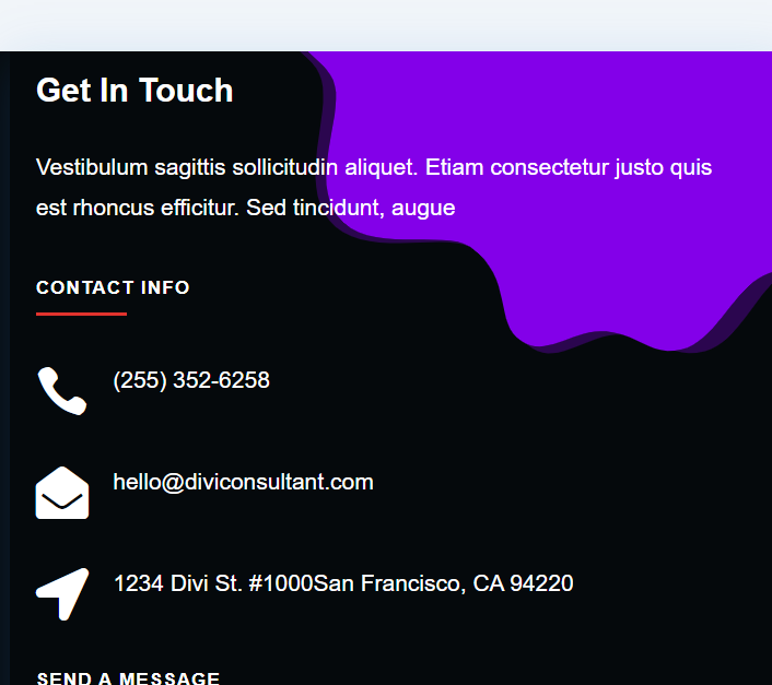 Background masks to your Divi footer mobile preview