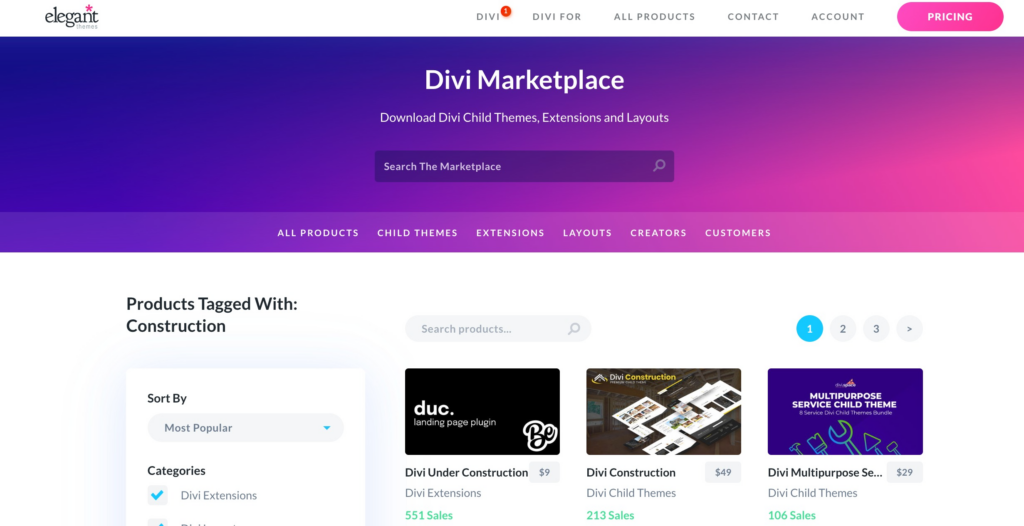 Divi Construction Template